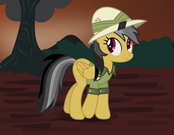 Size: 2348x1834 | Tagged: safe, artist:thatusualguy06, daring do (mlp), equine, fictional species, mammal, pegasus, pony, feral, friendship is magic, hasbro, my little pony, atg 2021, clothes, female, hat, mare, natg 2021, newbie artist training grounds, on model, shirt, solo, solo female, topwear, vector