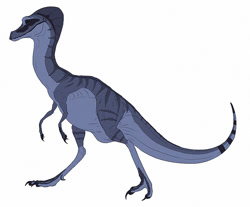 Size: 750x621 | Tagged: safe, artist:oliverfox, oc, oc:ovi (oliverfox), dinosaur, raptor, theropod, feral, oviraptor, solo, tail