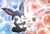 Size: 680x462 | Tagged: artist needed, source needed, safe, luea (jewelpet), ruby (jewelpet), semi-anthro, jewelpet (sanrio), sanrio, duo, duo female, ears, female, females only, flower, flower in hair, hair, hair accessory, tail