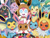 Size: 800x600 | Tagged: safe, artist:winick-lim, eevee, eeveelution, espeon, fictional species, flareon, glaceon, jolteon, leafeon, mammal, sylveon, umbreon, vaporeon, feral, nintendo, pokémon, 2016, blushing, bowl, candy, claws, clothes, collar, costume, cute, dialogue, digital art, female, food, group, halloween, halloween costume, holiday, looking at you, male, on model, open mouth, open smile, sack, smiling, speech bubble, talking, text, tongue