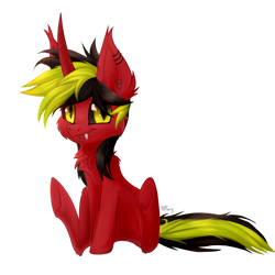 Size: 1024x1024 | Tagged: safe, artist:alfury, oc, oc only, oc:pynoka, equine, fictional species, mammal, pony, unicorn, hasbro, my little pony, 2021, black sclera, colored sclera, male, simple background, solo, solo male, stallion, transparent background
