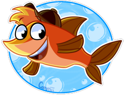 Size: 716x549 | Tagged: safe, artist:coyotiii, fish, feral, fly (help! i'm a fish), help! i'm a fish, male, partially transparent background, solo, solo male, transparent background