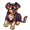 Size: 100x100 | Tagged: source needed, safe, artist:euthanizedcanine, canine, dog, mammal, feral, 1:1, ambiguous gender, low res, pixel art, simple background, solo, solo ambiguous, transparent background