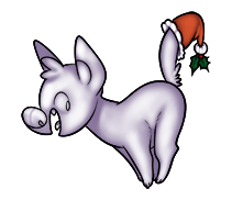 Size: 211x182 | Tagged: source needed, safe, artist:euthanizedcanine, canine, dog, mammal, feral, ambiguous gender, christmas, clothes, hat, holiday, low res, santa hat, solo, solo ambiguous