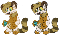 Size: 1260x735 | Tagged: safe, artist:euthanizedcanine, mammal, procyonid, raccoon, semi-anthro, ambiguous gender, plushie, solo, solo ambiguous