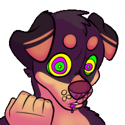 Size: 478x478 | Tagged: source needed, safe, artist:euthanizedcanine, anthro, 1:1, ambiguous gender, animated, bust, gif, hypnosis, hypnotic eyes, low res, portrait, simple background, solo, solo ambiguous, transparent background