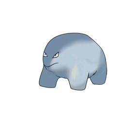 Size: 475x475 | Tagged: safe, artist:peeled_pokemon, edit, donphan, fictional species, mammal, feral, nintendo, pokémon, 1:1, cursed image, gray skin, low res, peeled, simple background, skin, solo, transparent background