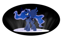 Size: 6000x4000 | Tagged: safe, artist:graphene, princess luna (mlp), alicorn, equine, fictional species, mammal, pony, feral, friendship is magic, hasbro, my little pony, 2014, absurd resolution, ethereal mane, ethereal tail, female, horn, jewelry, mare, peytral, regalia, solo, solo female, tail