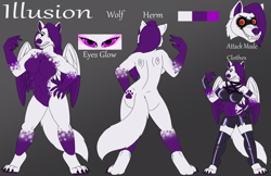 Size: 3400x2200 | Tagged: safe, artist:thatblackfox, canine, mammal, wolf, high res, illusion, latex, leather, reference sheet