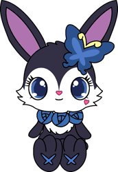 Size: 783x1138 | Tagged: safe, artist:mega-poneo, luea (jewelpet), semi-anthro, jewelpet (sanrio), sanrio, ears, female, foot fetish, paw pads, paws, simple background, soles, solo, solo female, tail, toes, transparent background
