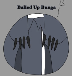 Size: 750x791 | Tagged: safe, artist:bradythefnaffan, bunga (the lion guard), badger, honey badger, mammal, mustelid, ambiguous form, disney, the lion guard, the lion king, ball, gray background, male, morph ball, simple background, solo, solo male