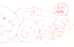 Size: 1550x1000 | Tagged: safe, artist:animezingartist, captain tuck (rhythm heaven), human, mammal, seal, feral, nintendo, rhythm heaven, :3, ambiguous gender, clothes, group, line art, male, monochrome, moustache, open mouth, pointing, simple background, smiling, white background, winter outfit