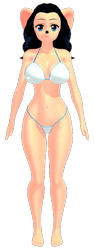 Size: 261x696 | Tagged: suggestive, artist:tetramundo, mammal, mouse, rodent, anthro, plantigrade anthro, 2021, 3d, belly button, bikini, black nose, breasts, clothes, digital art, ears, eyelashes, female, fur, hair, panties, simple background, solo, solo female, swimsuit, tail, thighs, thong, transparent background, wide hips