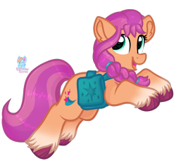 Size: 1758x1607 | Tagged: safe, artist:rainbow eevee, sunny starscout (mlp), earth pony, equine, fictional species, mammal, pony, feral, hasbro, my little pony, my little pony g5, spoiler, spoiler:my little pony g5, braid, cute, hair, simple background, transparent background, vector