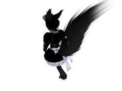 Size: 1024x768 | Tagged: artist needed, source needed, safe, oc, oc:kyrzin, mammal, rodent, squirrel, anthro, 3d, clothes, digital art, female, maid, maid outfit, second life, simple background, solo, solo female