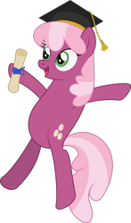 Size: 3291x5606 | Tagged: safe, artist:thatusualguy06, cheerilee (mlp), earth pony, equine, fictional species, mammal, pony, feral, friendship is magic, hasbro, my little pony, 2021, absurd resolution, atg 2021, female, graduation, graduation cap, mare, natg 2021, newbie artist training grounds, on model, scroll, simple background, solo, solo female, transparent background, vector