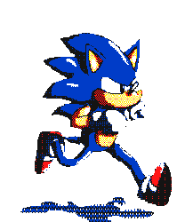Size: 456x572 | Tagged: safe, artist:mr-nobody, sonic the hedgehog (sonic), hedgehog, mammal, anthro, flipnote studio, nintendo, sega, sonic the hedgehog (series), 2021, 2d, 2d animation, animated, frame by frame, gif, male, quills, running, simple background, solo, solo male, transparent background