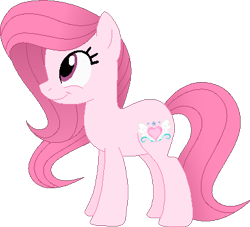 Size: 392x356 | Tagged: safe, artist:muhammad yunus, furbooru exclusive, oc, oc only, oc:annisa trihapsari, earth pony, equine, fictional species, mammal, pony, feral, friendship is magic, hasbro, my little pony, 2021, alternate hairstyle, female, hair, happy, low res, mane, mare, pink body, pink hair, pink mane, pink tail, simple background, smiling, solo, solo female, tail, transparent background