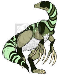 Size: 1012x1199 | Tagged: safe, artist:cultmastersleet, dinosaur, raptor, theropod, feral, ambiguous gender, digital art, solo, solo ambiguous