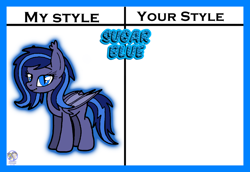 Size: 2660x1827 | Tagged: safe, artist:mrstheartist, oc, oc only, oc:sugar blue, bat pony, equine, fictional species, mammal, pony, feral, friendship is magic, hasbro, my little pony, base used, bat wings, bed, black outline, digital art, fangs, female, my style your style, sharp teeth, teeth, webbed wings, wings