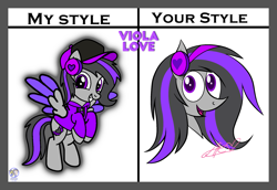 Size: 2365x1629 | Tagged: safe, artist:mrstheartist, artist:muhammad yunus, furbooru exclusive, oc, oc only, oc:viola love, equine, fictional species, mammal, pegasus, pony, feral, friendship is magic, hasbro, my little pony, clothes, digital art, female, grin, hair, hat, heart, looking at you, mane, my style your style, simple background, smiling, smiling at you, solo, solo female, transparent background