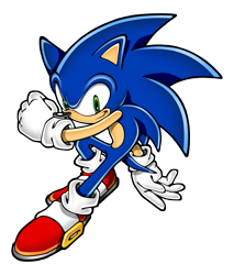 Size: 5869x6890 | Tagged: safe, artist:yuji uekawa, official art, sonic the hedgehog (sonic), hedgehog, mammal, anthro, sega, sonic rush, sonic the hedgehog (series), absurd resolution, blue body, blue fur, blue tail, clothes, digital art, fur, gloves, green eyes, looking at you, male, quills, shoes, short tail, simple background, smiling, solo, solo male, tail, transparent background