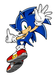 Size: 5677x7981 | Tagged: safe, artist:yuji uekawa, official art, sonic the hedgehog (sonic), hedgehog, mammal, anthro, sega, sonic the hedgehog (series), absurd resolution, blue body, blue fur, blue tail, clothes, digital art, fur, gloves, green eyes, looking at you, male, quills, shoes, short tail, simple background, smiling, solo, solo male, tail, transparent background