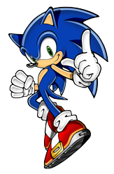 Size: 3121x4774 | Tagged: safe, artist:yuji uekawa, official art, sonic the hedgehog (sonic), hedgehog, mammal, anthro, sega, sonic rush, sonic the hedgehog (series), blue body, blue fur, blue tail, clothes, digital art, fur, gloves, green eyes, high res, looking at you, male, quills, shoes, short tail, simple background, smiling, solo, solo male, tail, transparent background