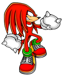 Size: 3256x4016 | Tagged: safe, artist:yuji uekawa, official art, knuckles the echidna (sonic), echidna, mammal, monotreme, anthro, sega, sonic adventure 2, sonic the hedgehog (series), clothes, digital art, fangs, fur, gloves, grin, high res, long tail, male, purple eyes, quills, red body, red fur, red tail, sharp teeth, shoes, simple background, solo, solo male, tail, teeth, transparent background