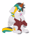 Size: 3400x4000 | Tagged: safe, artist:djdavid98, oc, oc only, oc:lundashy, equine, fictional species, mammal, pegasus, pony, feral, hasbro, my little pony, 2021, brown eyes, commission, cutie mark, fangs, floppy ears, food, fur, gray body, gray fur, hair, hooves, ice cream, ice cream cone, male, mane, multicolored hair, multicolored mane, raised leg, sharp teeth, simple background, sitting, solo, solo male, spread wings, tail, teeth, transparent background, unshorn fetlocks, wings, ych result