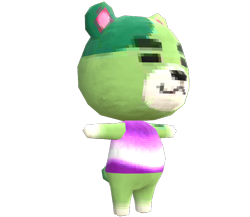 Size: 750x650 | Tagged: safe, bear, mammal, anthro, plantigrade anthro, animal crossing, animal crossing: new leaf, nintendo, 3d, 3d model, clothes, cub, digital art, eyebrows, fur, male, model, model download at source, murphy (animal crossing), render, short tail, simple background, solo, solo male, t pose, tail, transparent background, welcome amiibo, young
