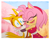 Size: 1088x856 | Tagged: safe, artist:zierah, amy rose (sonic), miles "tails" prower (sonic), canine, fox, hedgehog, mammal, red fox, anthro, sega, sonic boom (series), sonic the hedgehog (series), 2021, duo, female, male