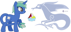 Size: 8672x4000 | Tagged: safe, artist:parclytaxel, oc, oc only, oc:nova spark, oc:spindle, equine, fictional species, mammal, pony, tatzlpony, unicorn, windigo, feral, friendship is magic, hasbro, my little pony, .svg available, absurd resolution, fangs, female, food, glasses, ice kacang, levitation, mare, monthly reward, sharp teeth, simple background, smiling, solo, solo female, tail between legs, teeth, transparent background, vector