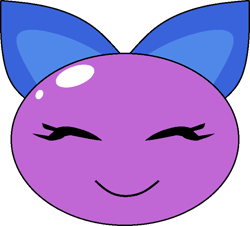 Size: 711x643 | Tagged: safe, artist:mega-poneo, luea (jewelpet), human, mammal, ambiguous form, jewelpet (sanrio), sanrio, bow, eyes closed, female, happy, humanized, simple background, slime, solo, solo female, species swap, transparent background