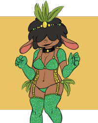 Size: 1600x2000 | Tagged: safe, artist:marshaxmarshmallow, oc, oc only, oc:barbara blacksheep, bovid, caprine, mammal, sheep, anthro, droopy (series), sheep wrecked, armwear, belly button, black lips, bra, breasts, carnaval, choker, cleavage, clothes, costume, ewe, female, floppy ears, gloves, hair, hair over eyes, headdress, legwear, panties, partially transparent background, request art, showgirl, smiling, solo, solo female, stockings, transparent background, underwear