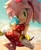 Size: 1500x1838 | Tagged: safe, artist:pachirisus, amy rose (sonic), sonic the hedgehog (sonic), hedgehog, mammal, anthro, sega, sonic the hedgehog (series), clothes, female, food, popsicle, solo, solo female, swimsuit