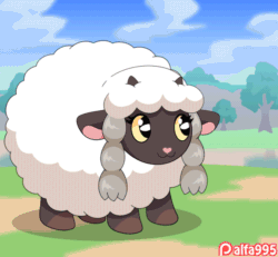 Size: 650x600 | Tagged: suggestive, artist:alfa995, fictional species, mammal, wooloo, anthro, feral, unguligrade anthro, nintendo, pokémon, 2019, 2d, 2d animation, :3, adorasexy, animated, anthrofied, big breasts, black body, blushing, braid, breasts, cleavage, colored sclera, covering breasts, covering crotch, cute, ears, embarrassed, eyelashes, female, feral to anthro, frame by frame, fur, gif, gray hair, hair, hooves, horns, kneeling, open mouth, outdoors, pink nose, sexy, shearing, smiling, solo, solo female, tears, teary eyes, thick thighs, thighs, tongue, white body, white fur, white hair, yellow sclera