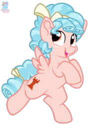 Size: 1472x2080 | Tagged: safe, artist:rainbow eevee, cozy glow (mlp), equine, fictional species, mammal, pegasus, pony, friendship is magic, hasbro, my little pony, bow, cute, female, filly, foal, freckles, hair, multicolored hair, open mouth, pink body, red eyes, simple background, solo, solo female, spread wings, transparent background, two toned hair, vector, wings, young