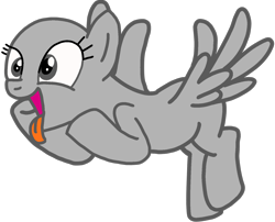 Size: 1617x1305 | Tagged: safe, artist:mrstheartist, equine, fictional species, mammal, pegasus, pony, feral, friendship is magic, hasbro, my little pony, base, excited, female, open mouth, solo, solo female, tongue, tongue out