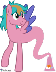 Size: 4000x5161 | Tagged: safe, alternate version, artist:radomila radon, oc, oc only, oc:jet raise, equine, fictional species, genie, genie pony, mammal, pegasus, pony, feral, friendship is magic, hasbro, my little pony, .svg available, absurd resolution, male, simple background, solo, solo male, stallion, transparent background, two toned wings, vector, wings