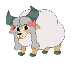 Size: 2830x2520 | Tagged: safe, artist:eow, yona (mlp), bovid, caprine, fictional species, mammal, sheep, wooloo, friendship is magic, hasbro, my little pony, nintendo, pokémon, pokémon sword and shield, crossover, female, high res, simple background, solo, solo female, transformation, transparent background