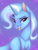 Size: 1987x2627 | Tagged: safe, artist:megabait, trixie (mlp), equine, fictional species, mammal, pony, unicorn, feral, friendship is magic, hasbro, my little pony, 2021, blue body, blue fur, bust, eyelashes, female, fur, high res, horn, mare, open mouth, portrait, solo, solo female, tail