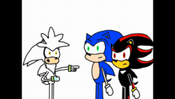 Size: 1920x1080 | Tagged: safe, artist:salacommander, axel (kingdom hearts), shadow the hedgehog (sonic), silver the hedgehog (sonic), sonic the hedgehog (sonic), hedgehog, mammal, anthro, series:silver tries to be..., disney, kingdom hearts, sega, sonic the hedgehog (series), square enix, youtube, 16:9, 2011, animated, crossover, gif, group, male, males only, organization xiii, quinton flynn, simple background, sound at source, trio, trio male, voice actor joke, white background, youtube link