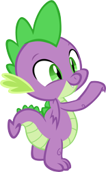 Size: 2082x3361 | Tagged: safe, artist:memnoch, spike (mlp), dragon, fictional species, western dragon, semi-anthro, friendship is magic, hasbro, my little pony, claws, cute, high res, male, on model, simple background, smiling, solo, solo male, tail, transparent background, vector, wings