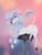 Size: 600x800 | Tagged: safe, artist:azzai, georgette (oliver & company), canine, dog, mammal, poodle, feral, disney, oliver & company, 2d, female, paw pads, paws, solo, solo female, stool