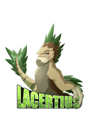 Size: 2480x3508 | Tagged: safe, artist:twstacker, oc, oc:lacertius (doesnotexist), dinosaur, dromaeosaurid, raptor, reptile, theropod, utahraptor, feral, badge, brown body, brown yes, claws, feathers, fluff, high res, male, simple background, solo, solo male, stripes, tail, tail tuft, text, transparent background