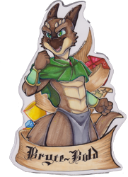 Size: 1745x2416 | Tagged: safe, artist:theredghost, oc, oc:bryce daeless, oc:bryce daeless (kobold), fictional species, kobold, reptile, anthro, absurd resolution, badge, bipedal, bottomwear, bracelet, brown body, claws, clothes, countershading, green eyes, high res, horn, jewelry, loincloth, male, map, pupils, simple background, slit pupils, tan body, traditional art, transparent background