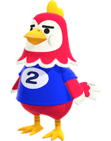 Size: 158x200 | Tagged: safe, official art, benedict (animal crossing), bird, chicken, galliform, animal crossing, animal crossing: new horizons, nintendo, 3d, digital art, male, rooster, solo, solo male