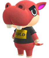 Size: 170x200 | Tagged: safe, official art, biff (animal crossing), hippopotamus, mammal, semi-anthro, animal crossing, animal crossing: new horizons, nintendo, 3d, digital art, low res, male, simple background, solo, solo male, transparent background