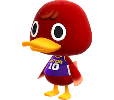 Size: 226x200 | Tagged: safe, official art, bird, duck, waterfowl, semi-anthro, animal crossing, animal crossing: new horizons, nintendo, 3d, bill (animal crossing), digital art, low res, male, simple background, solo, solo male, transparent background